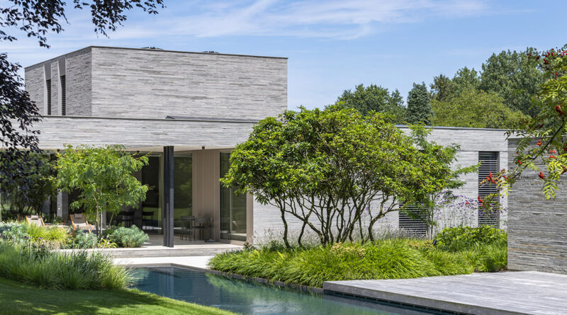Puur Groen : jardin moderne avec étang de baignade